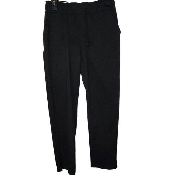 Joie Pants - Joie Pants Wmns Small Black High Rise Pull On‎ Drawstring Pockets Tapered Lounge